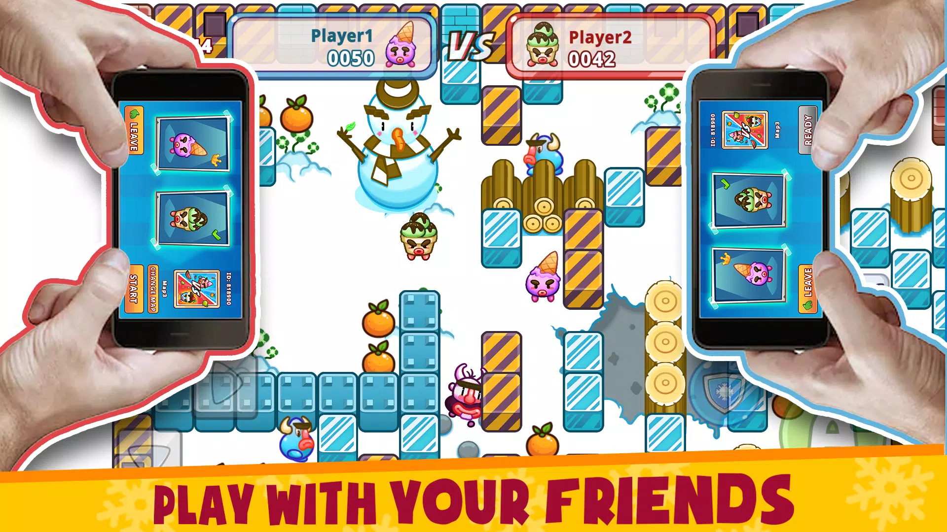 BAD ICE-CREAM PARA CELULAR! - Fruit & Ice Cream - Ice cream war Maze Game 