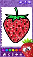 jeu de coloriage de fruits dessin pour enfants Affiche