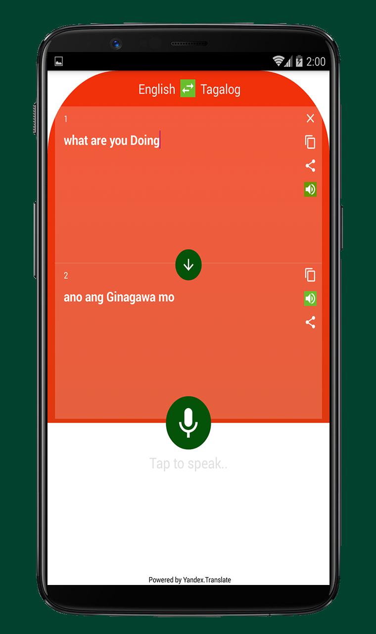 Translator english to tagalog