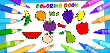 Fruits Coloring Book & Drawing