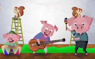 Musica de niños - Los tres cerditos capture d'écran 1