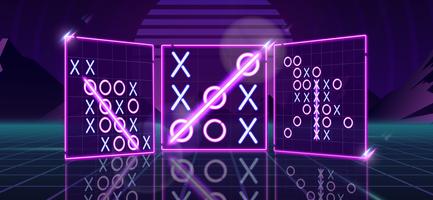 Tic Tac Toe Glow Online Game Ekran Görüntüsü 3
