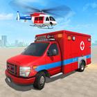 Ambulance Driver City Rescue Helicopter Simulator आइकन