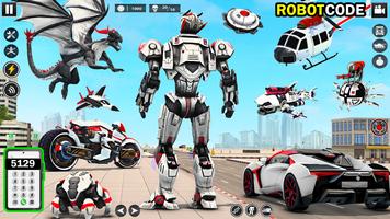 روبوت التنين - لعبة سيارة الشر تصوير الشاشة 1