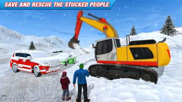 Snow Excavator Robot Car Games screenshot 2