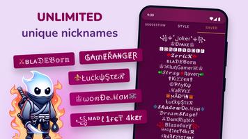 Nickname Maker: Name Generator الملصق