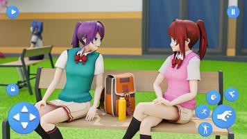 Anime Highschool Girl Life Sim ภาพหน้าจอ 3
