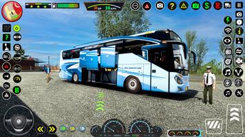 jogo de ônibus de carro Cartaz