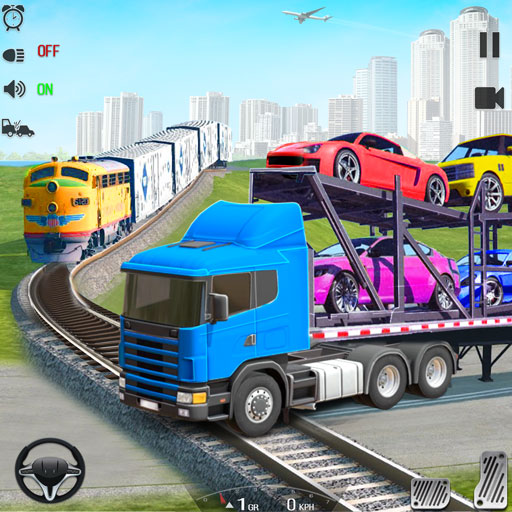 車のトランスポータートラックゲーム