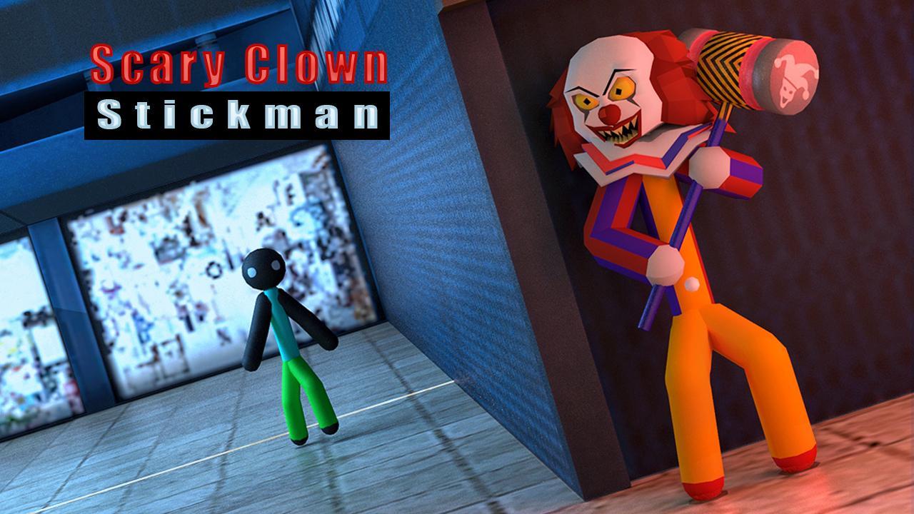 Scary Clown Stickman City Attack For Android Apk Download - jelly plays clown roblox