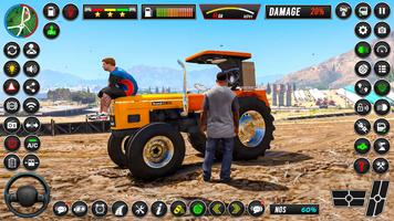jeux de tracteur 3d - tracteur Affiche