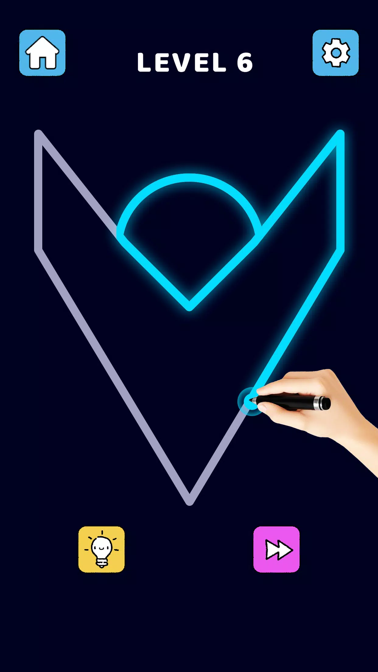 Single Line Puzzle Drawing