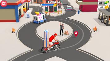 Delivery Boy Bicycle Game تصوير الشاشة 1