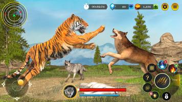 Wolf-Spiele Der Wolf-Simulator Plakat