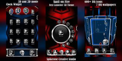 Skull On Fire 3D Next Launcher screenshot 2