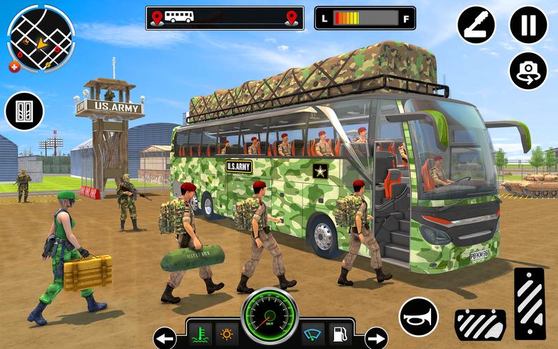 Jogo de Ônibus do Exército: Motorista de Treinador Militar - Jogos