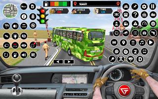 Army Soldier Bus Driving Games Affiche