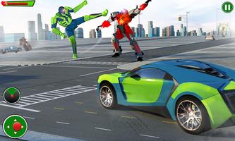 Frog Ninja Hero Robot Transform Car Robot Games screenshot 2