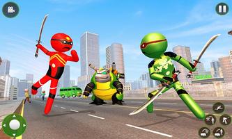 Stickman Turtle Hero الملصق