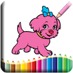 Icona Cute Dog Coloring Book
