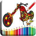 Motorcycle Coloring Book