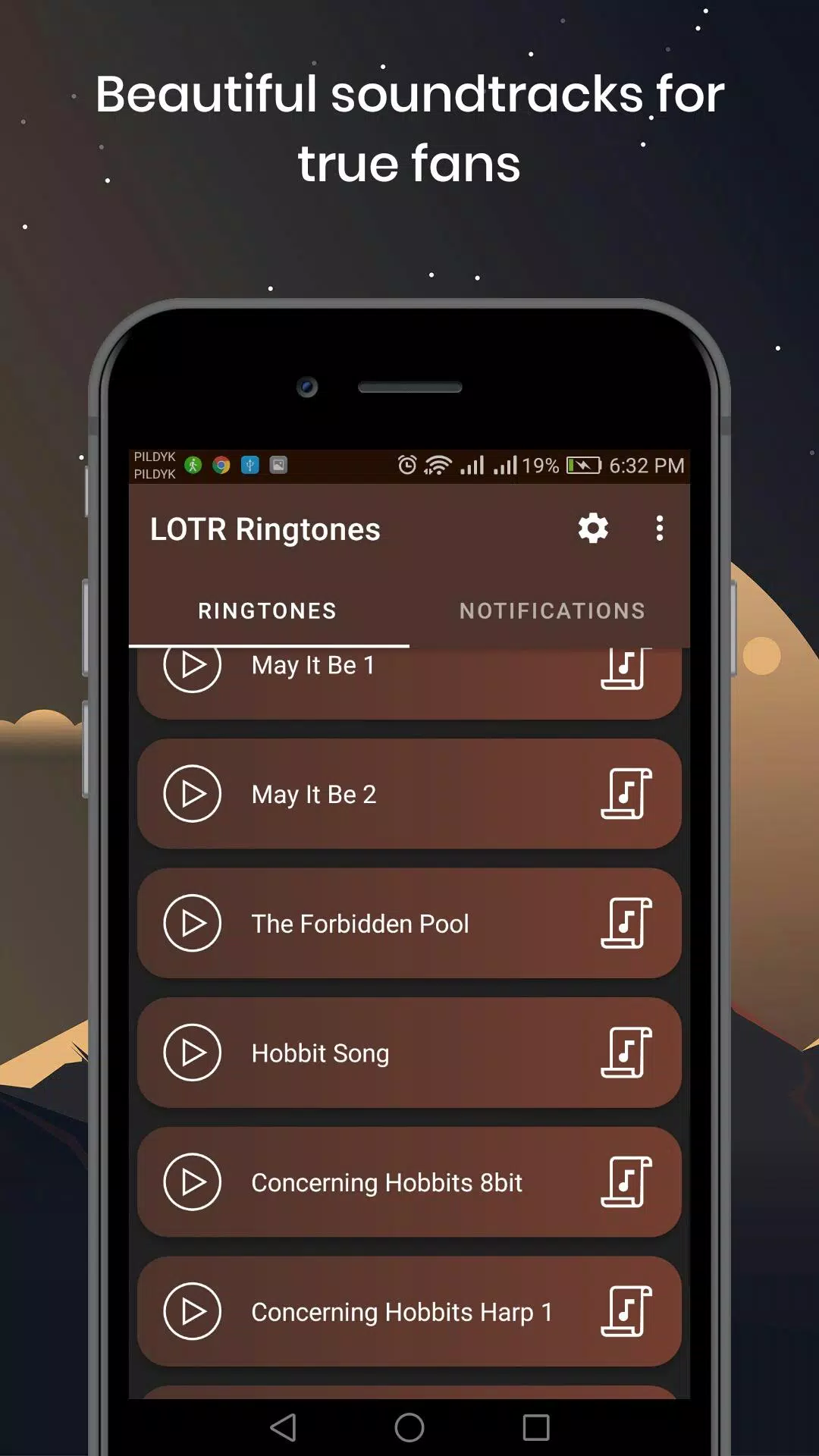 Descarga de APK de Lord Of The Rings Ringtones - Quotes & Soundtracks para  Android
