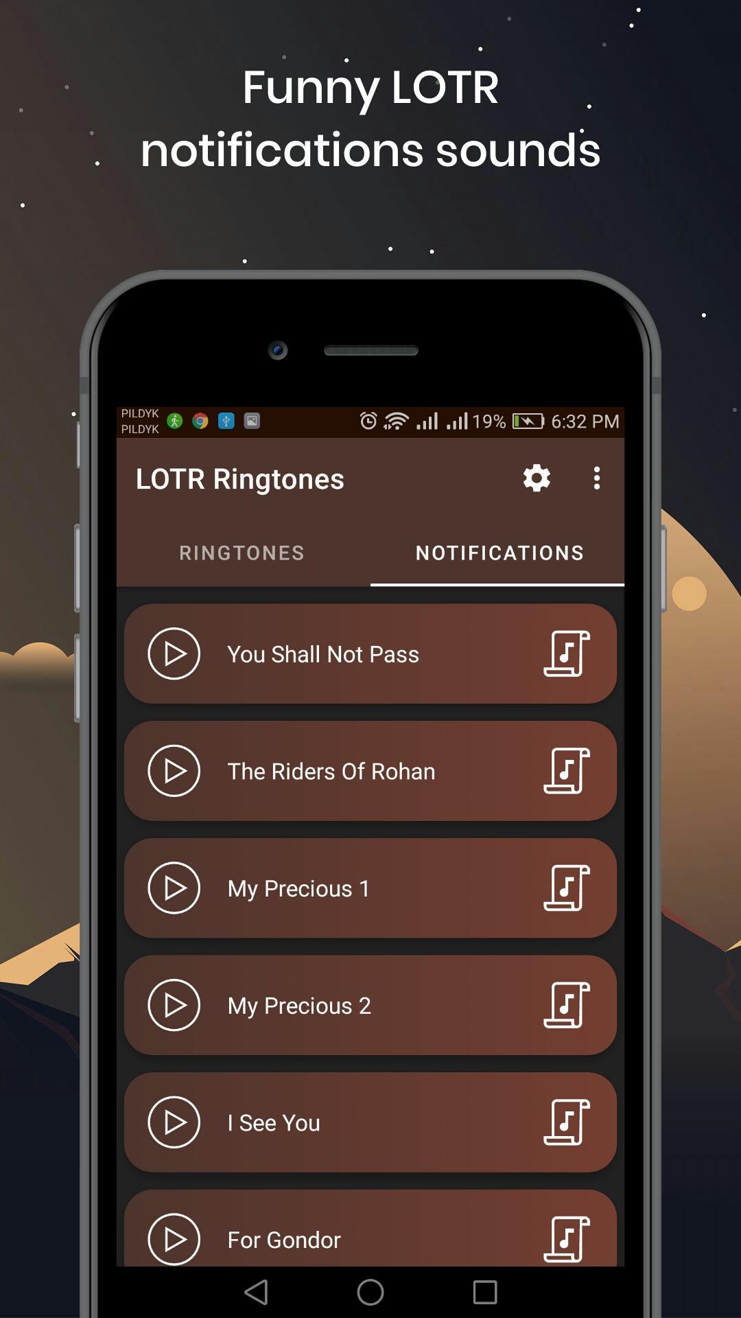 Lord Of The Rings Ringtones - Quotes & Soundtracks APK pour Android Télécharger Lord Of The Rings Ringtones - Quotes & Soundtracks APK pour Android Télécharger