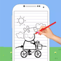 How to draw Peppo Piglet easy