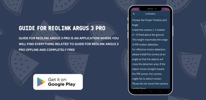 Reolink Argus 3 Pro Guide تصوير الشاشة 1
