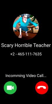 Scary Horrible Teacher Video Call - Chat Prank screenshot 1