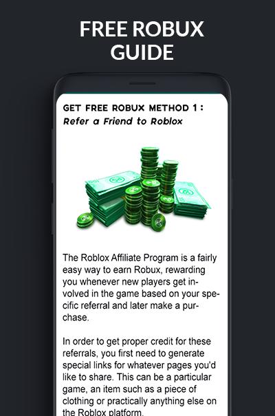 Free Robux Of Roblox Guide For Android Apk Download - how much robux is it to make ads