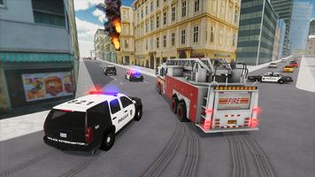 Fire Truck Driving syot layar 1