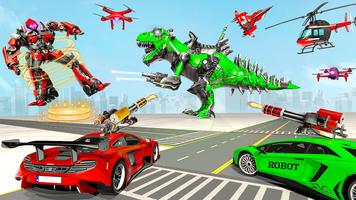 Dino Robot Transform Car Games poster