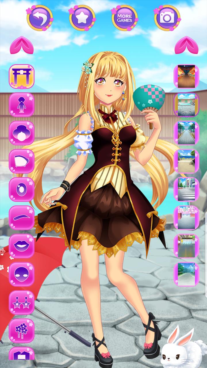 Anime Girl Dress Up Games School