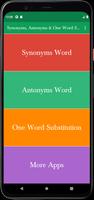 Synonyms, Antonyms & One Word ポスター