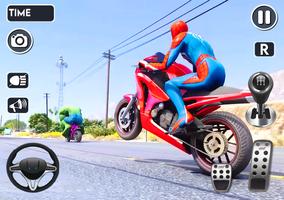 spider tricky bike stunts race постер