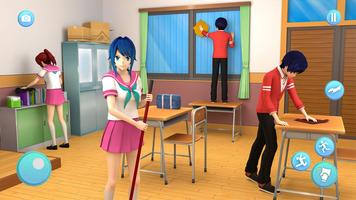 Anime Gadis SMA Sim 3d poster