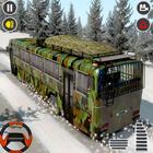 Uns Militär Bus sim Spiel 3d Zeichen