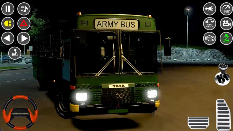 Simulador de condução de ônibus do exército off-road - Jogos