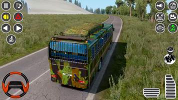 陸軍貨物バスシミュレーターミリタリーコーチ：バスゲーム スクリーンショット 2