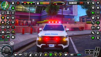 multi-étage police auto sim 3d Affiche