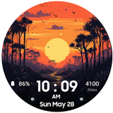 APK The Sunset Digital Watchface