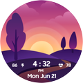 Time Scene Digital watch face