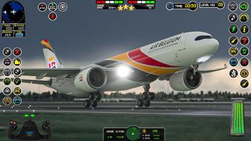 Flugzeugsimulator-Flugspiel Plakat
