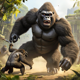 Angry Wild Gorilla Animal Game icône