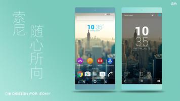 XPERIA ON | Pure Teal Theme poster