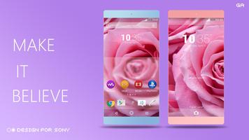 XPERIA ON | Pure Pink Theme captura de pantalla 1