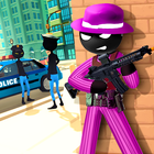 Stickman Hero Mafia Crime: Gangster Fighting Game icône