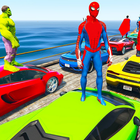 Spider hero Cars Stunt Games আইকন