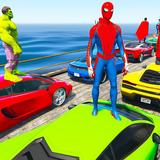 Spider hero Cars Stunt Games icône
